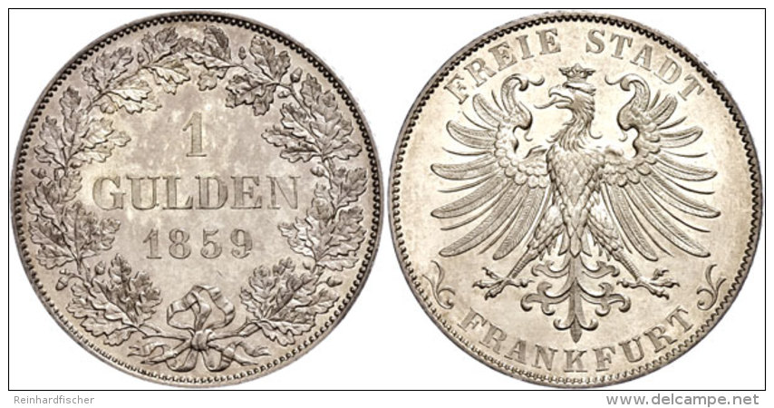 Gulden, 1859, AKS 13, J. 33, F. St.  Guilder, 1859, Picture Postcards 13, J. 33, F. St. - Sonstige & Ohne Zuordnung