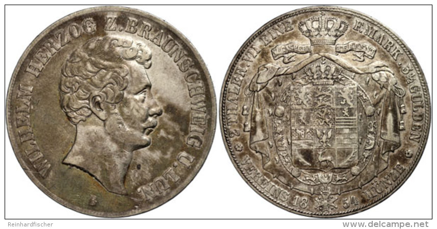 Vereinsdoppeltaler, 1854, Wilhelm, AKS 73, J. 251, Ss.  SsAssociation Double Thaler, 1854, Wilhelm, Picture... - Otros & Sin Clasificación