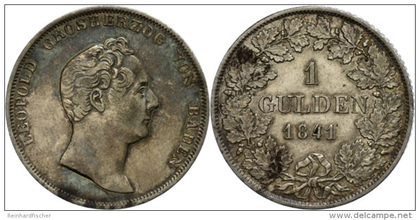 1 Gulden, 1841, Leopold, AKS 92, J. 56, Ss-vz.  Ss-vz1 Guilder, 1841, Leopold, Picture Postcards 92, J. 56,... - Otros & Sin Clasificación