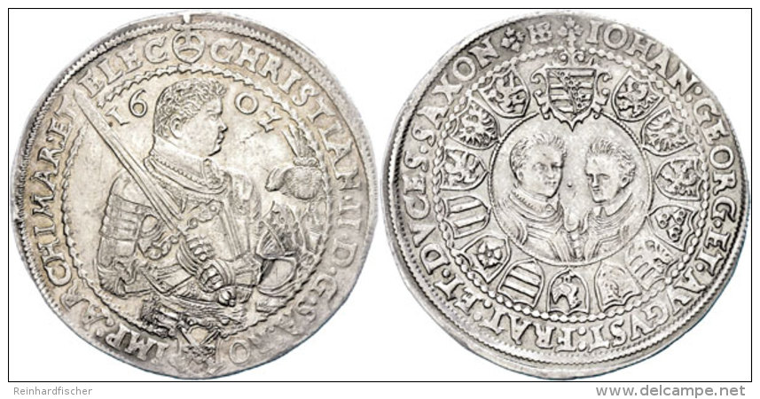 Taler, 1602, Christian II., Johann Georg I. Und August, Dresden, Schnee 758, Dav. 7561, Vz.  VzThaler, 1602,... - Autres & Non Classés