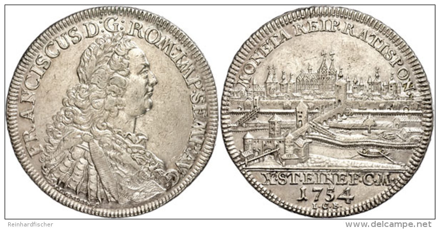 Taler, 1754, Mit Titel Franz I. Stefan, JCB, Dav. 2618, Ss.  SsThaler, 1754, With Title Francis I. Stephen,... - Otros & Sin Clasificación