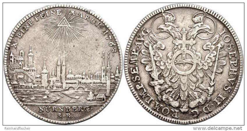 Taler, 1768, Mit Titel Joseph II., Dav.2494, Ss.  SsThaler, 1768, With Title Joseph II., Dav. 2494, Very Fine. ... - Autres & Non Classés