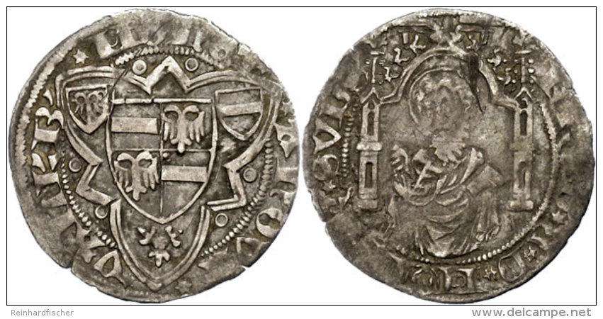 Weißpfennig Von Falkenberg (1,86g), O.J.(1417-1448), Friedrich III., Kratzer, Ss.  SsWeißpfennig... - Other & Unclassified