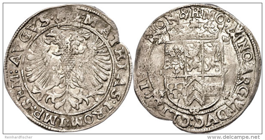 Schilling, O.J.(1609-1624), Mit Titel Matthias I., Randfehler, Kl. Einriss, Ss.  SsShilling, O. J. (1609-1624),... - Otros & Sin Clasificación