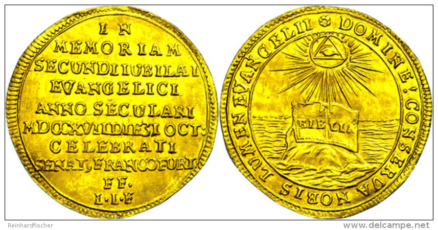 Dukat, 1717, 200 Jahre Reformation, Fb 955, Vz  VzDucat, 1717, 200 Years Reformation, Fb 955, Extremly Fine  Vz - Autres & Non Classés