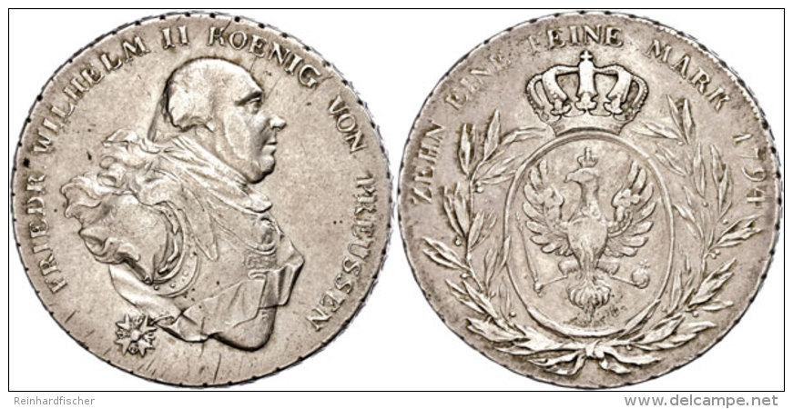 Taler, 1794, Friedrich Wilhelm II., Berlin, Dav. 2600, Ss+.  Thaler, 1794, Frederic Wilhelm II., Berlin, Dav.... - Autres & Non Classés