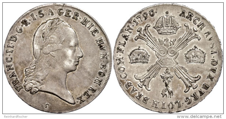 Taler, 1796, Franz I., Prag, F. Vz.  Thaler, 1796, Francis I., Prague, F. Extremley Fine - Austria