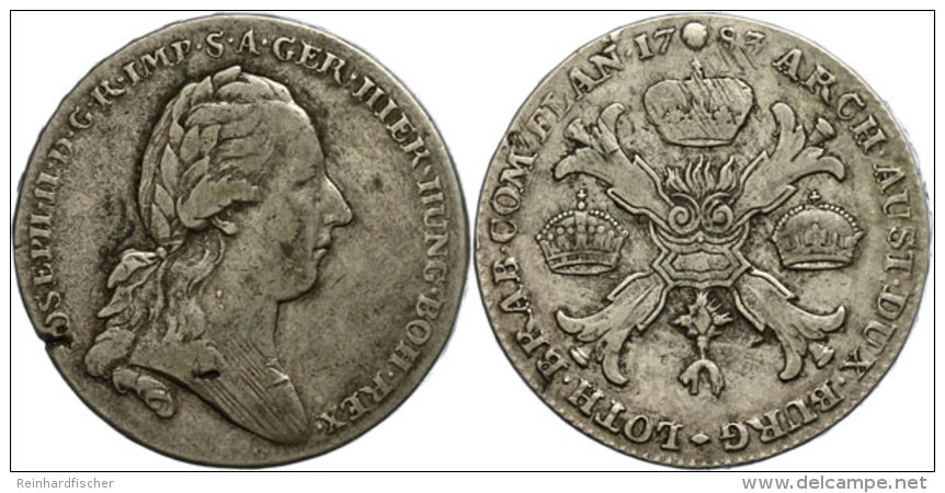 Taler, 1783, Joseph II., Ohne Münzzeichen (b), KM 32, Randfehler Und Kratzer, Sonst Ss  SsThaler, 1783,... - Autriche