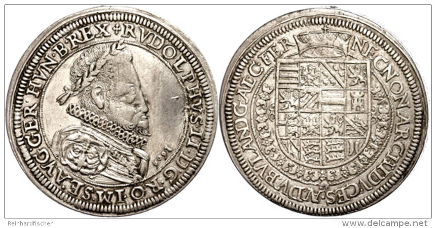 Taler, 1606, Rudolf II., Ensesheim, Dav. 3035, Felder Bearbeitet, Ss-vz.  Ss-vzThaler, 1606, Rudolf II.,... - Autriche