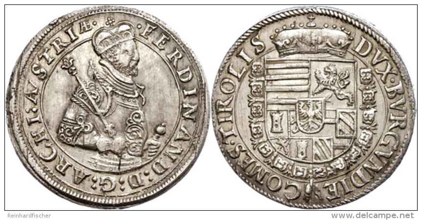 Taler, O.J. (1564-1595), Ferdinand II., Hall, Dav. 8097, Vz+.  Thaler, O. J. (1564-1595), Ferdinand II., Hall,... - Autriche