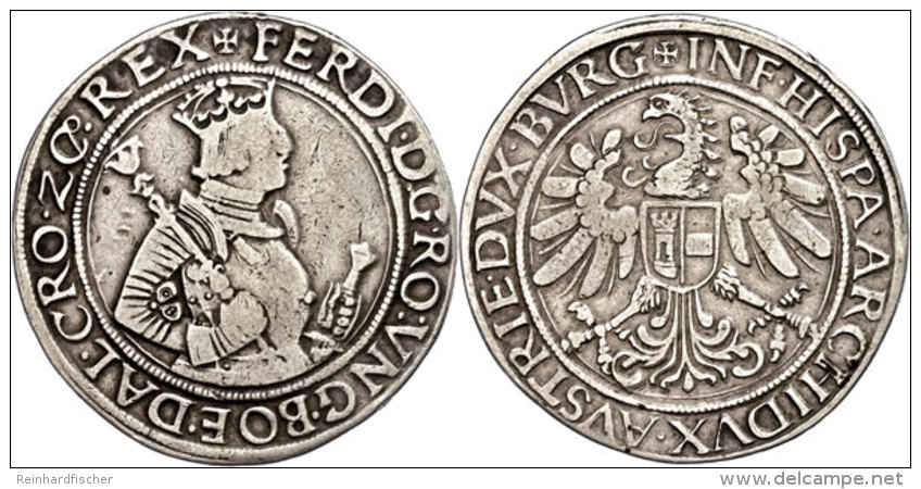Taler, O.J. (ab 1546), Ferdinand I., Hall, Dav. 8026, Ss.  SsThaler, O. J. (from 1546), Ferdinand I., Hall,... - Austria