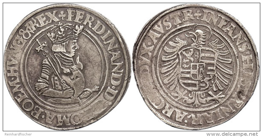 Taler, O.J. (1541-1542), Ferdinand I., Joachimstal, Jugendliches Hüftbild, Prägeschwäche, Ss. ... - Autriche