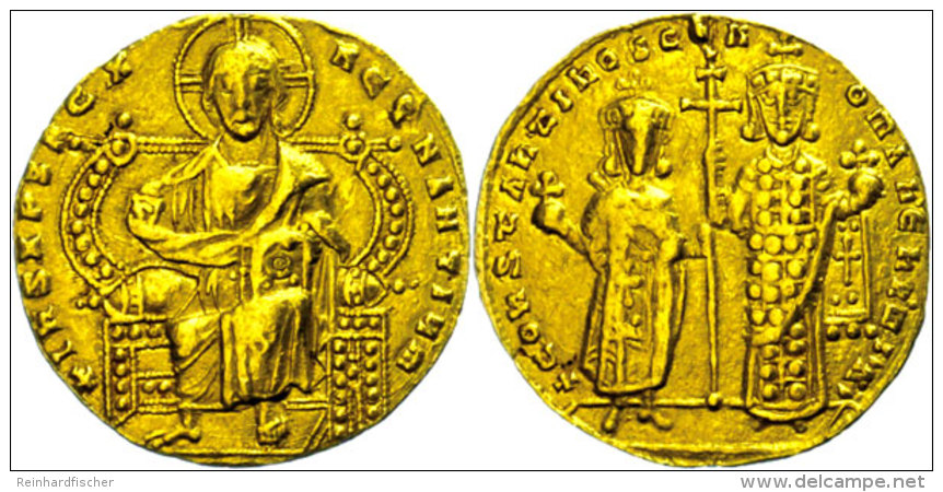Constantinus VII. Und Romanus I., 913-959, Solidus (4,21g), Konstantinopel. Av: Thronender Christus Von Vorne,... - Byzantines