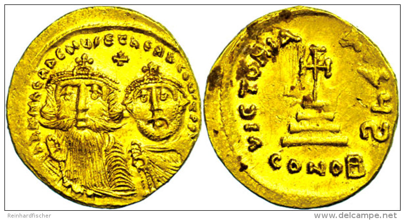 Heraclius, 610-641, Solidus (4,53g), Konstantinopel. Av: Die Brustbilder Von Herclius Und Heraclius Constantin Von... - Byzantines