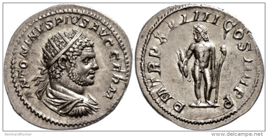 Caracalla, 198-217, Antoninian (5,02g), Rom. Av: Büste Nach Rechts, Darum Umschrift. Rev: Stehender Jupiter... - Sonstige & Ohne Zuordnung