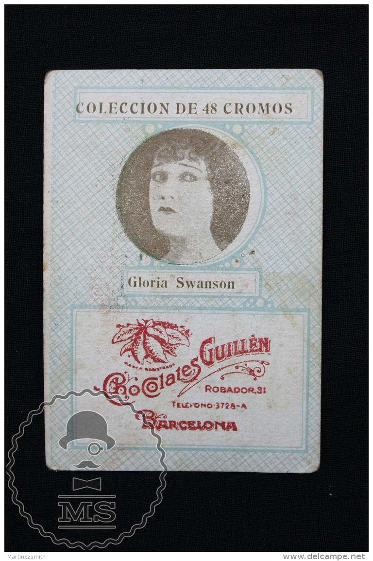 Old Cinema/ Movie Topic Advertising Playing Card/ Chromo - Actress Gloria Swanson - Otros & Sin Clasificación