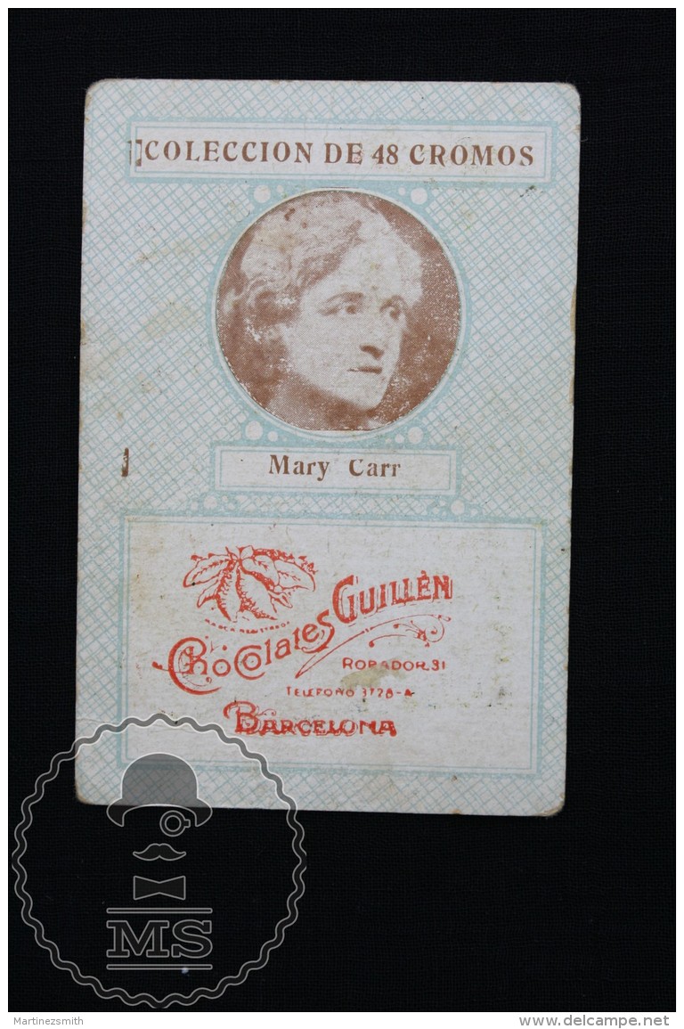 Old Cinema/ Movie Topic Advertising Playing Card/ Chromo - Actress Mary Carr - Otros & Sin Clasificación