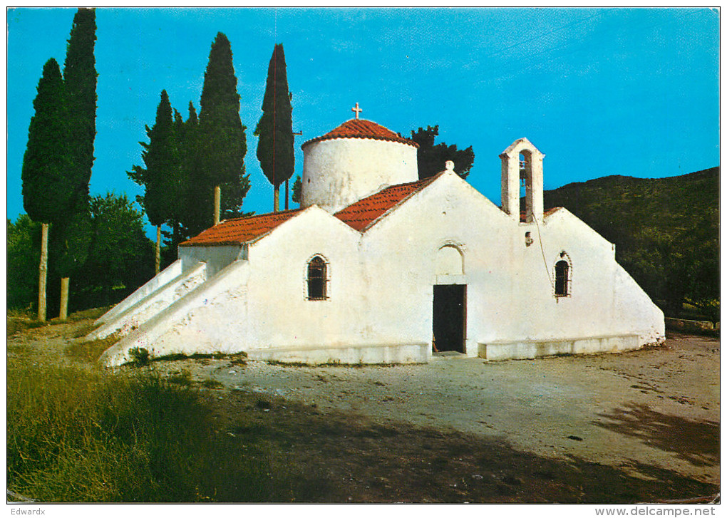 Critsa, Crete, Greece Postcard Posted 1980 Stamp - Griekenland