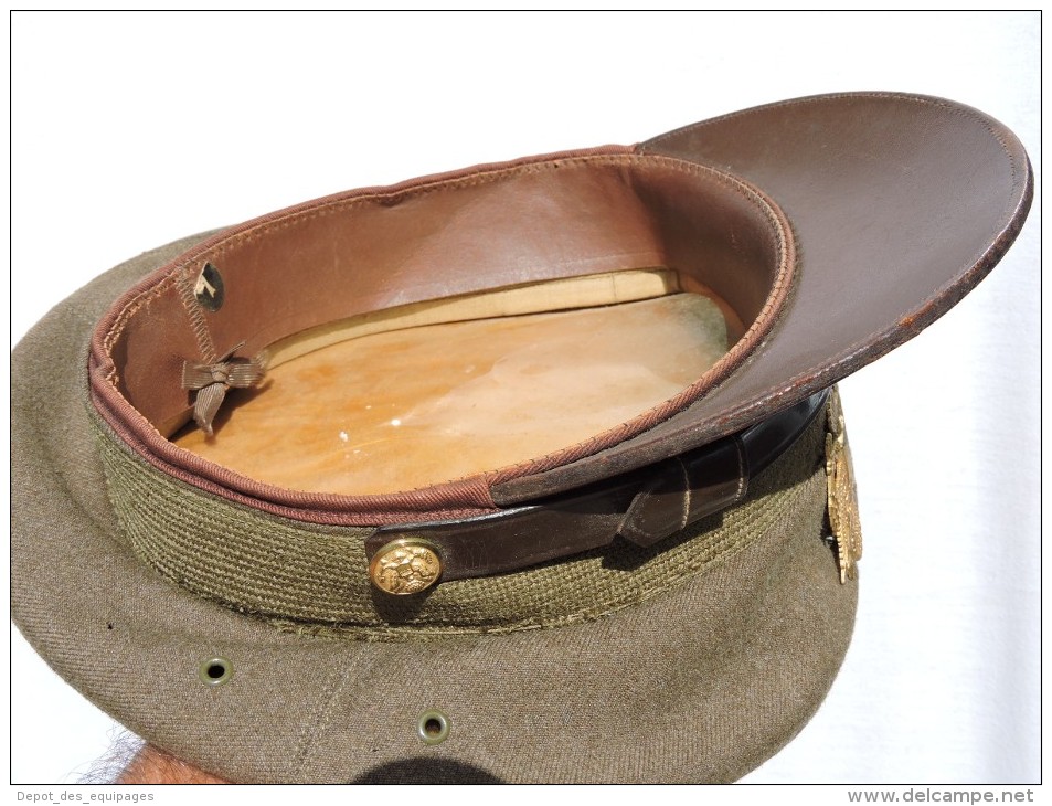 U.S.A. : SUPERBE CASQUETTE OFFICIER W.W.2  ...........