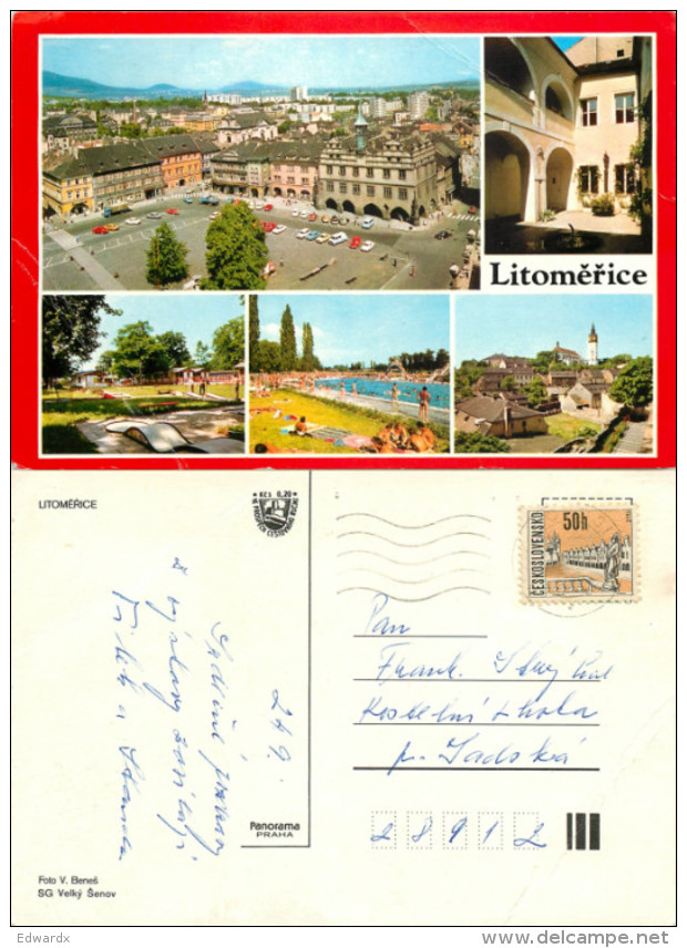 Litomerice, Czech Republic Postcard Posted 1984 Stamp - República Checa