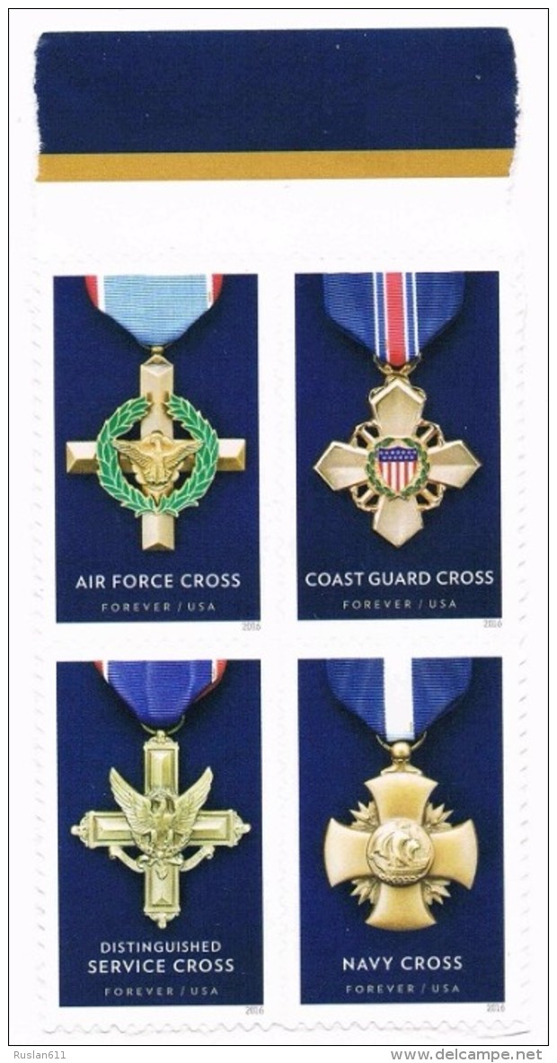 USA 2016 The Service Cross Medals 4 X 0.49c  MNH ** Army - Ongebruikt