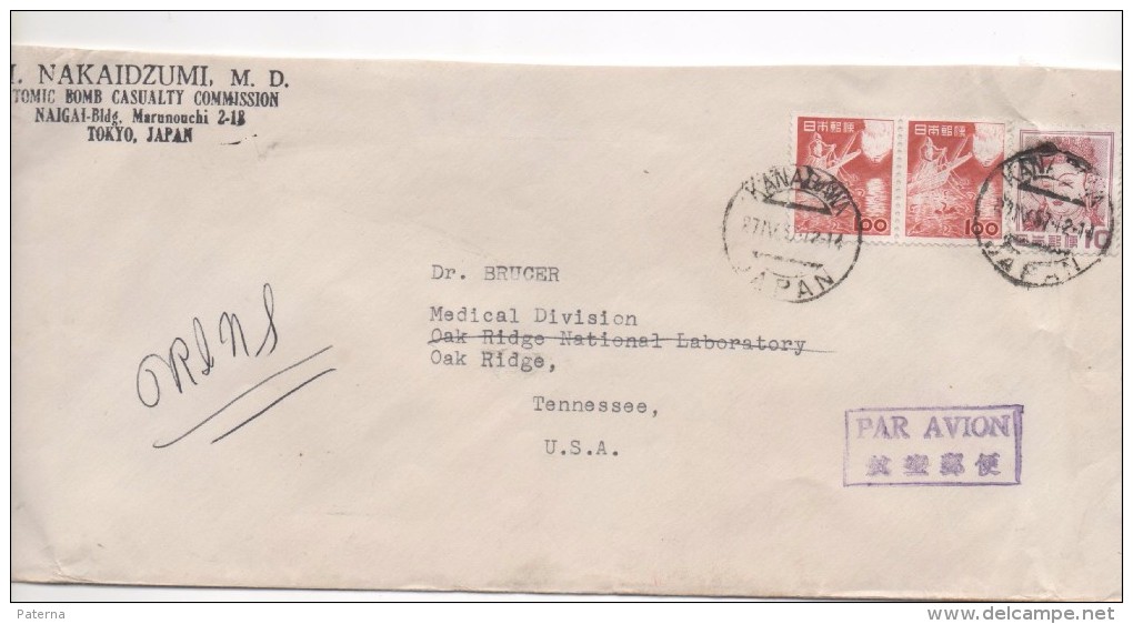 2903  Carta  Aérea  Kanagawa  1957 Japón, Japan - Lettres & Documents