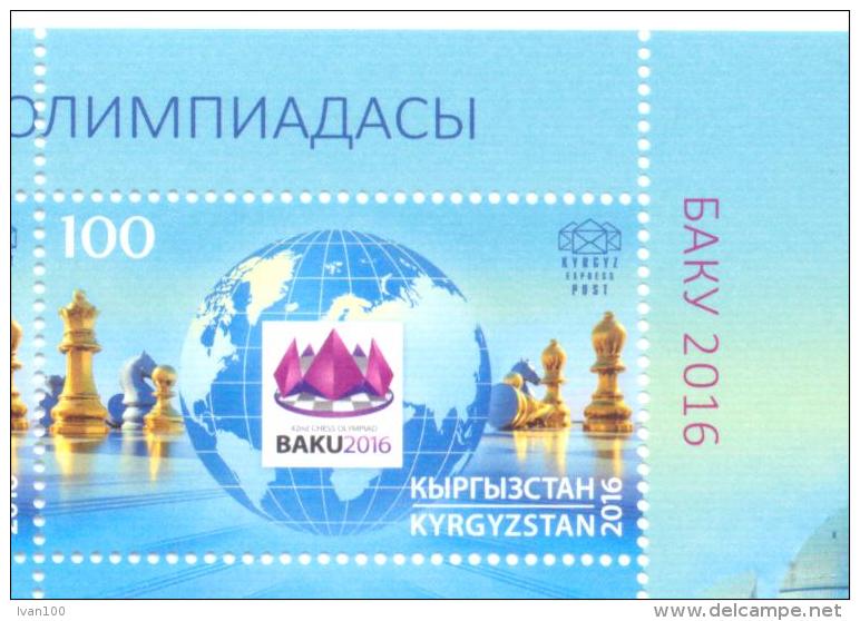 2016. Kyrgyzstan, 42th Chess Olympiad Baku'2016, 1v, Mint/** - Kirgisistan