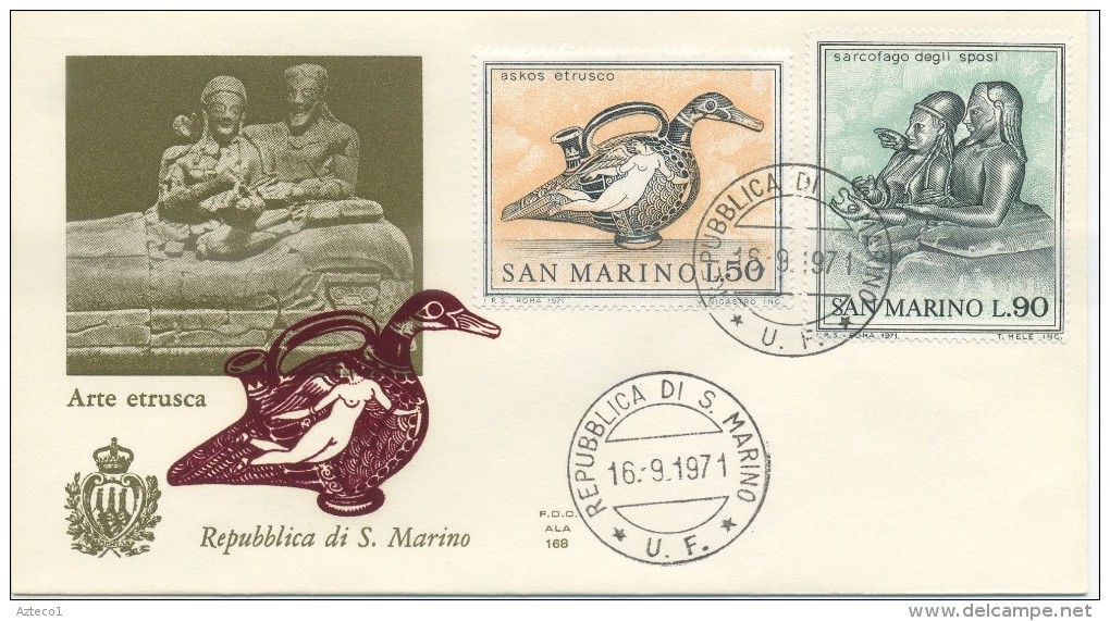 SAN MARINO - FDC ALA 1971 - ARTE ETRUSCA - FDC