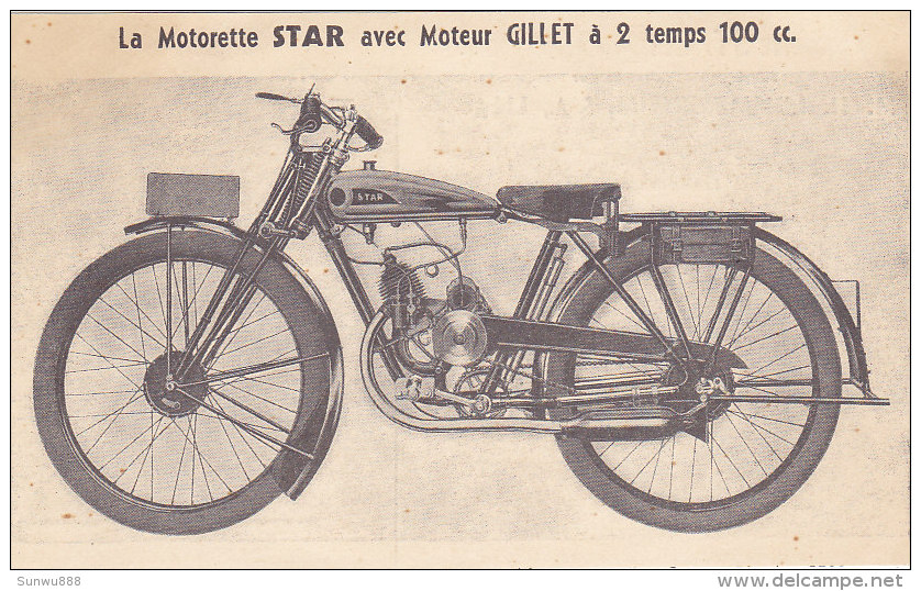 La Motorette STAR Avec Moteur GILLET à 2 Temps 100 Cc (Lummerzheim, Liège) - Motos