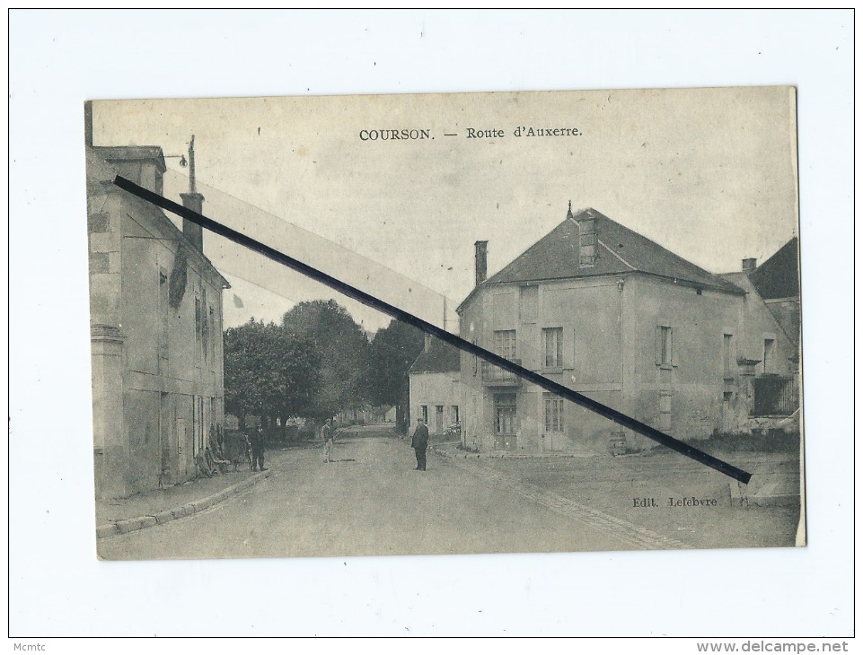 CPA  - Courson  - Route D'Auxerre - Courson-les-Carrières