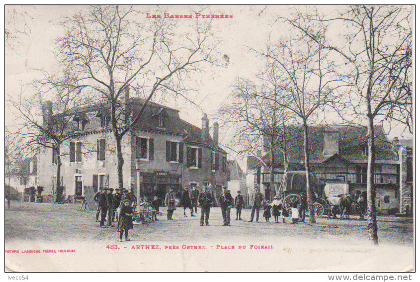 1920  Arthez Près Orthez " Place Du Foirail " ( Vres Espaly ) - Arthez De Bearn
