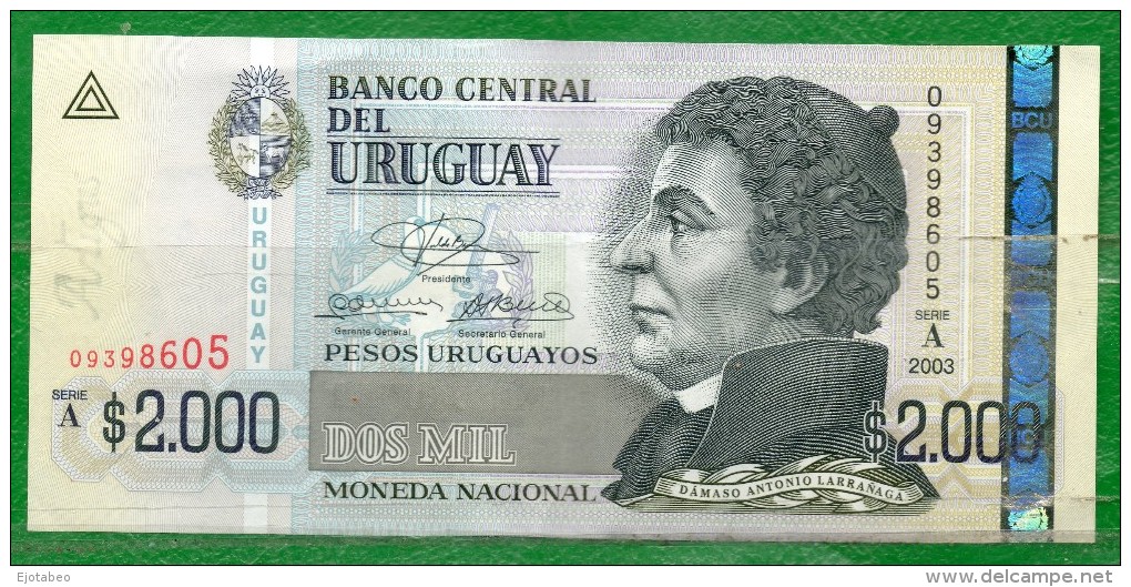 URUGUAY 2003  -Serie A Valor Facial $ 2000.00 - Uruguay