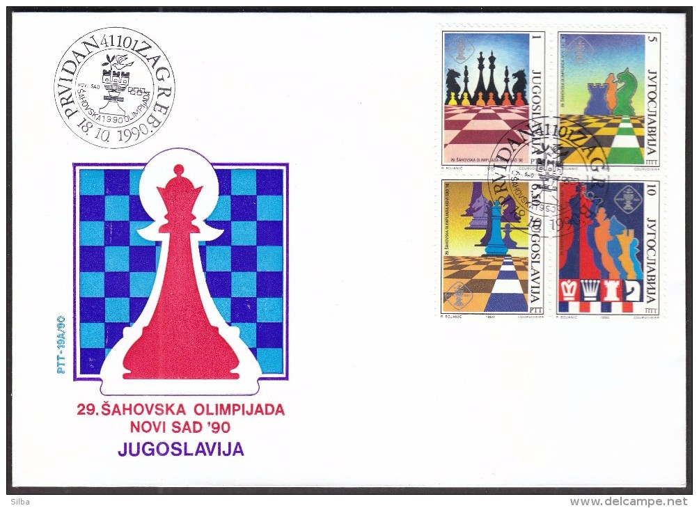 Yugoslavia Zagreb 1990 / 29th Chess Olympiad Novi Sad '90 - Schaken