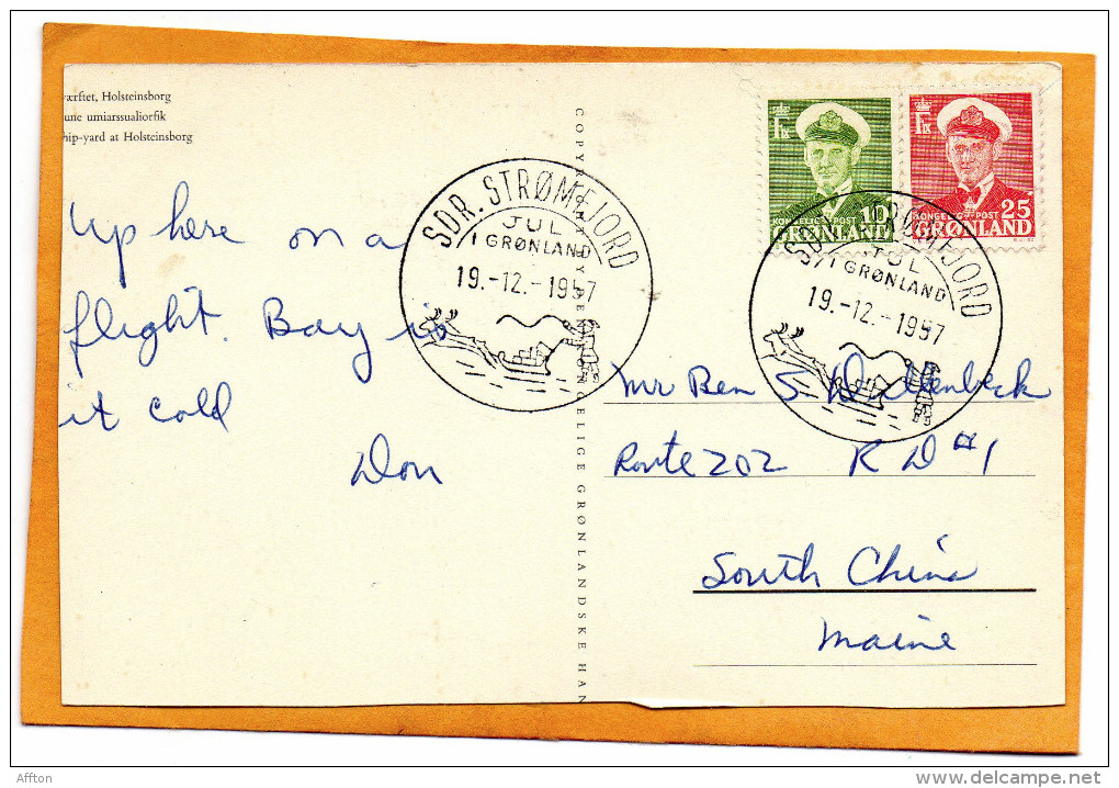 Greenland 1957 Postcard Mailed - Groenlandia