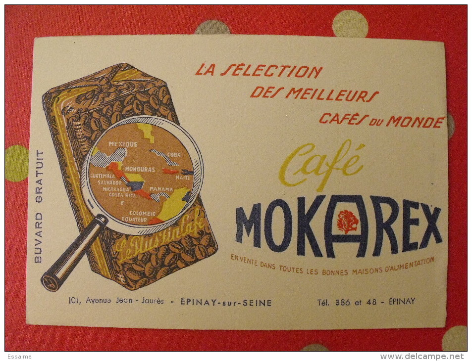 Buvard Café Mokarex Sélection Amérique Centrale. Vers 1950 - Kaffee & Tee