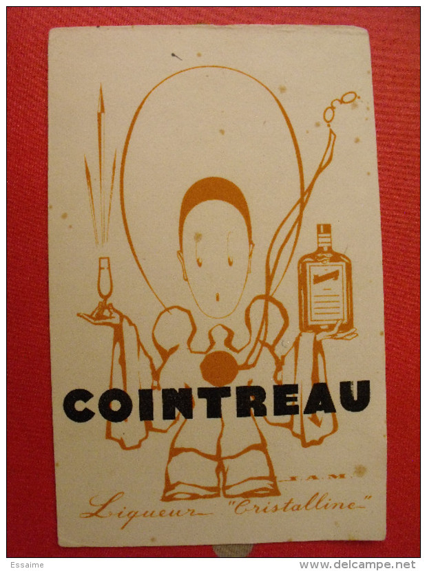 Buvard Cointreau Liqueur Angers Pierrot  Jean Adrien Mercier. Vers 1950 - Licores & Cervezas