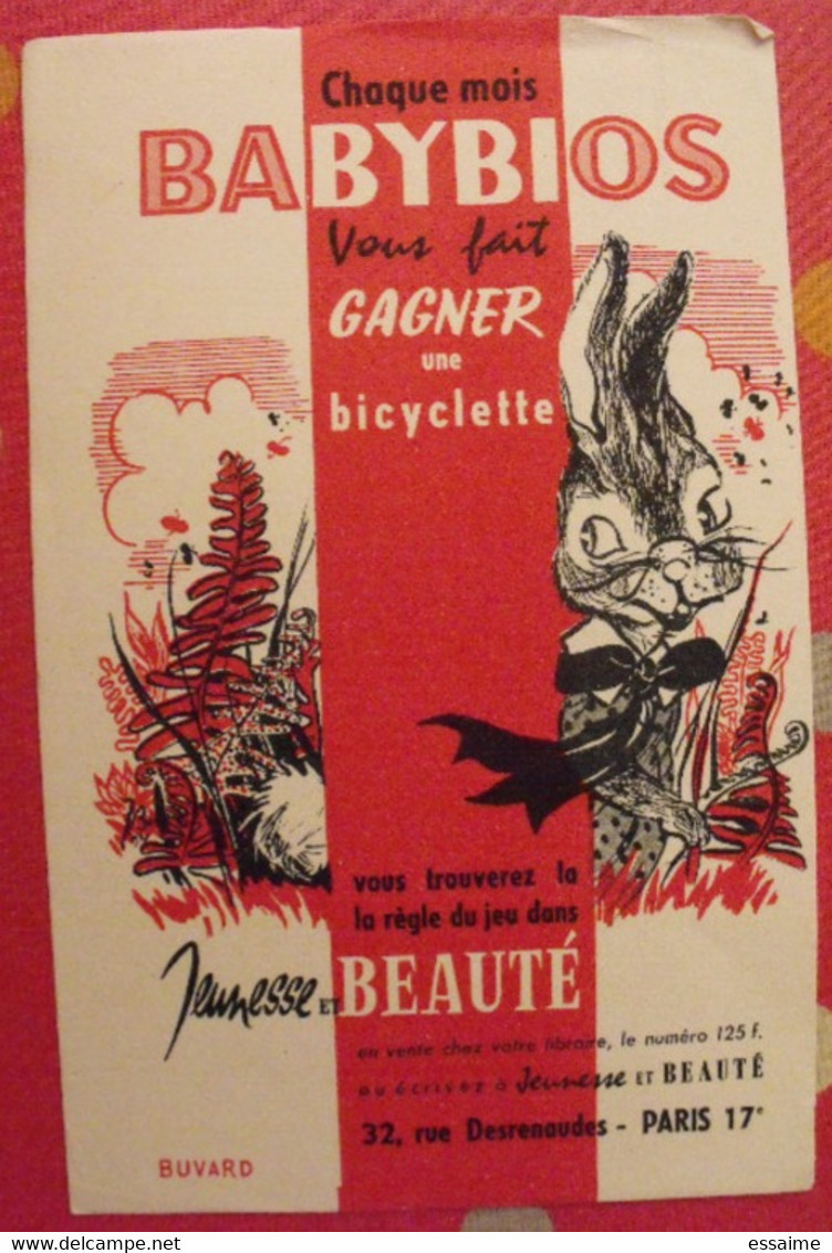 Buvard Babyblos Revue Jeunesse Et Beauté Lièvre. Vers 1950 - Papeterie