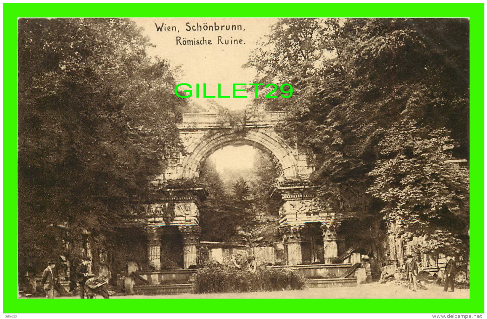 WIEN, AUTRICHE -VIENNE - SCHONBRUNN, ROMISCHE RUINE - HUPFERDRUCK-KUNSTLERKARTE , 1910 - - Autres & Non Classés