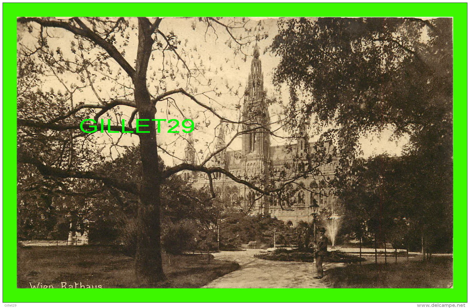 WIEN, AUTRICHE - VIENNE - RATHAUS - KUPFERDRUCK-KUNSTLERKARTE, 1910 - - Autres & Non Classés