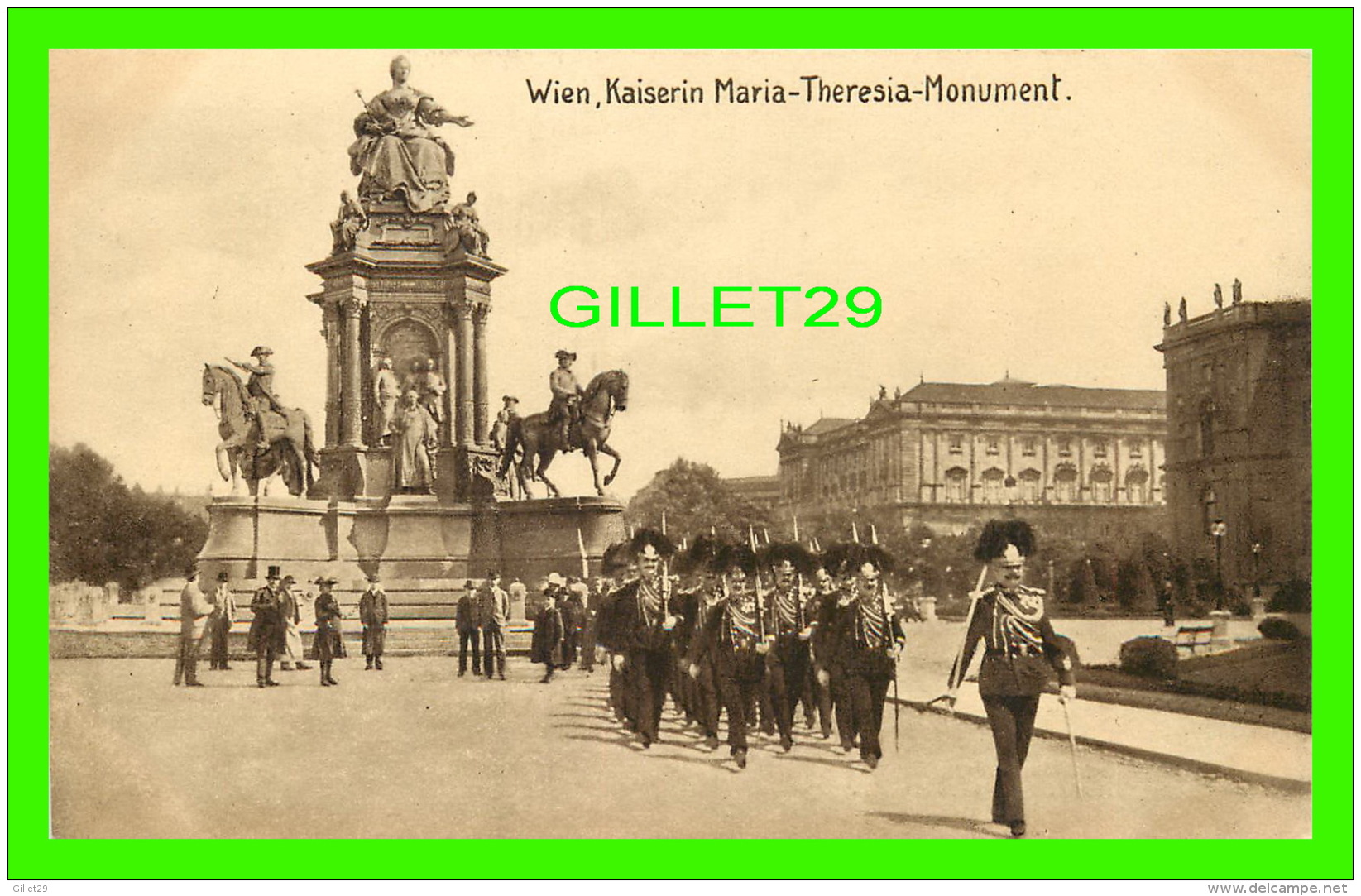 WIEN, AUTRICHE - VIENNE - KAISERIN MARIA-THERESIA-MONUMENT - KUPFERDRUCK-KUNSTLERKARTE, 1910 - - Autres & Non Classés