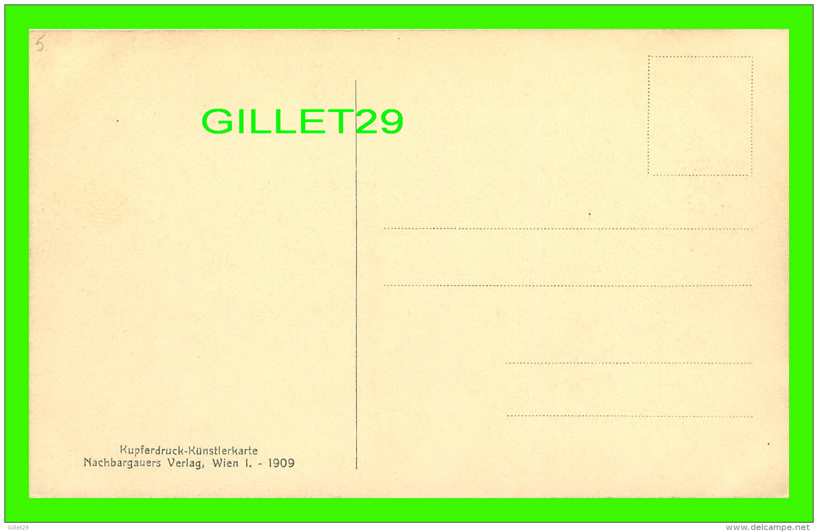 WIEN, AUTRICHE - VIENNE - VOLKSGARTEN M. GRILLPARZER-DENKMAL - ANIMATED  - KUPFERDRUCK-KUNSTLERKARTE, 1909  - - Autres & Non Classés