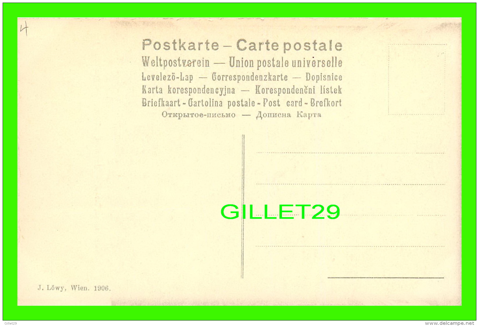 WIEN, AUTRICHE - VIENNE - K. K. KUNSTHISTORISCHES HOF-MUSEUM (STIEGENHAUS) - J. LOWY, 1906 - - Museos