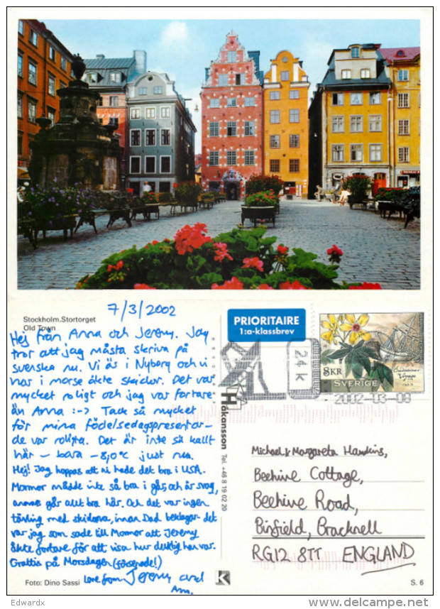 Stockholm, Sweden Postcard Posted 2002 Stamp - Suède