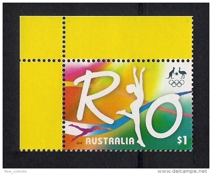 Australia (2016) Olympic Games “Rio 2016” - Single Stamp With Labels [as Scan] - Sommer 2016: Rio De Janeiro