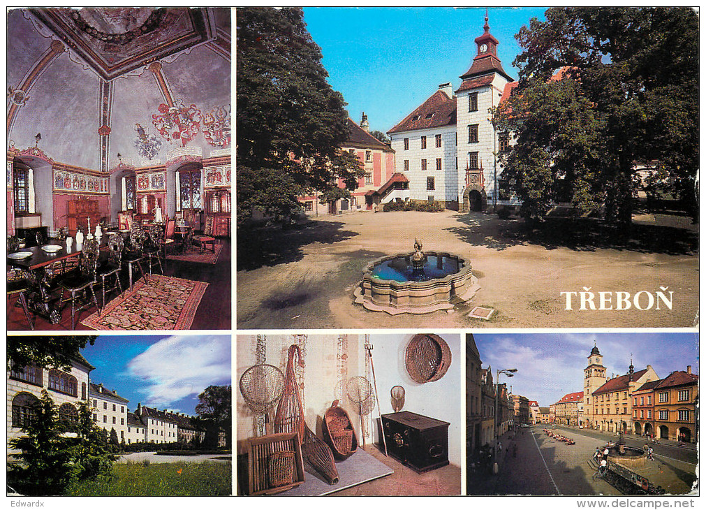 Trebon, Czech Republic Postcard Posted 1987 Stamp - República Checa