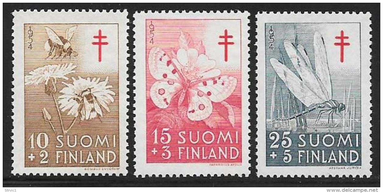 Finland, Scott # B126-8 MNH Insects, 1954 - Unused Stamps