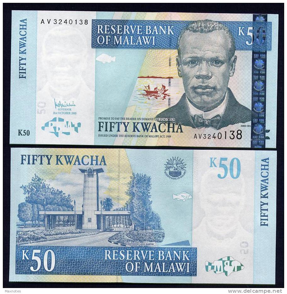 MALAWI  : Banconota 50 Kwacha - P45 - FDS - Malawi