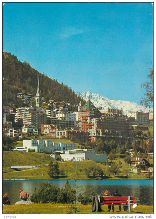 St Moritz, GR Graubünden, Switzerland Postcard Posted 1986 Stamp - St. Moritz