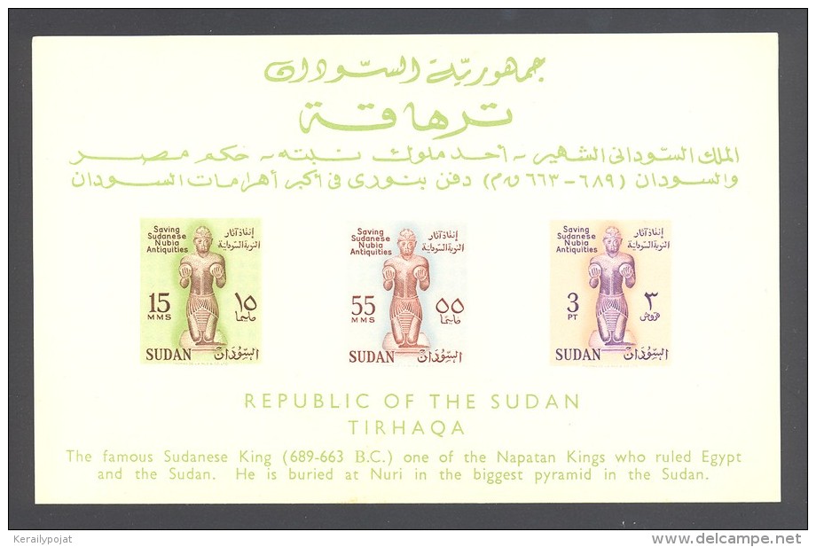 Sudan - 1961 Nubian Monuments Block MNH__(THB-4811) - Sudan (1954-...)