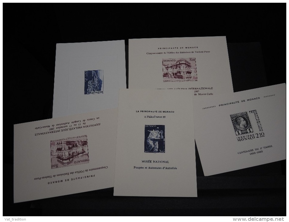 MONACO - Lot De 5 épreuves Souvenir - A Voir - L 1622 - Collections, Lots & Séries